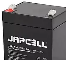 Japcell AGM akumuliatorius 12V - JC12-3.4, 3.4Ah 4.8 mm kontaktai švino rūgšties akumuliatorius