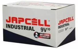 Japcell baterija 9,0 V – pramoninė – 10 vnt. pakuotė