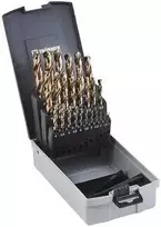 Thurmer Tools THÜRMER & CO. Metalo grąžtas HSS kobalto grąžtų rinkinys 1,0–13,0 mm su 0,5 mm spyruoklinėmis svirtimis plieniniame lagaminėlyje