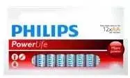 Philips „Power Life“ AA baterijos – 12 vnt. pakuotė