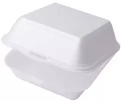 Burger Mėsainių dėžutės putplastis su dangteliu XXL baltas 205x205x110mm 2x100vnt./pak. - (200 vnt.)