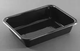 Færch Plastikinis padėklas 2227-1D orkaitei HICPET juodas 227x178x49mm 1415ml 360vnt/indelis - (360 vnt.)