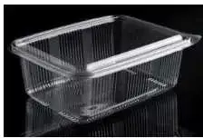 Multi Plastikinis puodelis Catersource 1750 ml, 140x195x83 mm, kvadratinis, su atlenkiamu dangteliu, RPET, skaidrus, 4 vnt. x 100 vnt./dėžutėje