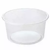 Multi Salotų puodeliai „Delipack“, 200 ml, apvalūs, pusiau skaidrūs, iš PP, 20 vnt. pakuotėje po 50 vnt. dėžutėje