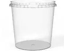 Multi Vienkartiniai maisto puodeliai „Handy-Safe“, 1170 ml, Ø132xH128 mm, skaidrūs, PP, 6 vnt. x 200 vnt./dėžutėje