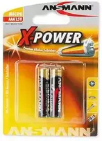 Ansmann X-Power Micro AAA, Vienkartinės baterijos, Šarminės, 1,5 V, 2 vnt., Juoda, Auksinė, 44,5 mm