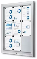 Twinco TWIN lauko pakabinama baltos lentos spintelė – 9 x A4 sidabrinė 805x47x1067 mm (1 vnt.)