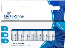 MediaRange MRBAT102, Vienkartinės baterijos, AAA, Šarminės, 1,5 V, 10 vnt., 724 mAh