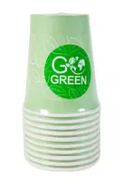 Jetworld Gogreen Ekologiškos stiklinės Go Žalias, 250 ml, 10 vnt.