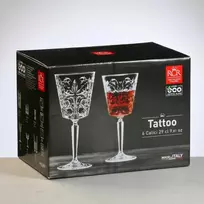 RCR Taurės vynui TATTOO (6) 290ml krištolas