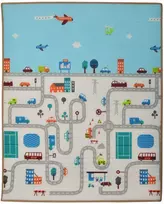 Humbi Dvipusis lavinamasis putplasčio kilimėlis Streets Animals 150 x 180 x 2 cm pastelinis storis didelis