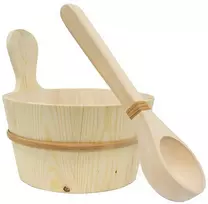 SAWO medinio 4 L kubiliuko ir 36 cm samčio rinkinys, pušis