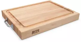 Klevo pjaustymo lenta su plieninėmis rankenomis - 61x46x6cm / Boos Blocks