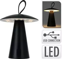 Home Styling Collection Metalinis stalinis šviestuvas, LED grybas, 15 x 17 cm
