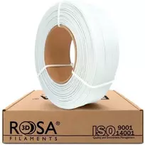 3D plastikas PLA 1.75mm 1kg refill pakuotė Rosa3D - Baltas