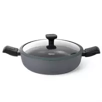 Fissman Puodas BRILLIANT 28x7,5 cm / 4,1 l su nuimamomis rankenomis ir stikliniu dangčiu (aliumininis su nepridegančia danga)