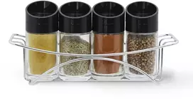 Fissman Prieskonių rinkinys 4x100 ml ant stovo (stiklas)