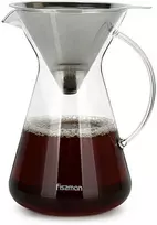 Fissman Stiklinis kavos indas POUR OVER 900ml su plieniniu filtru