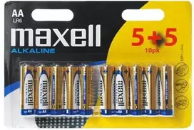 Maxell AAA, Vienkartinės baterijos, Šarminės, 1,5 V, 10 vnt., Įvairių spalvų, 10 mm