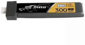 Gens Ace & Tattu Tattu LiPo 300mAh 3.8V 75C 1S1P HV BT2.0.5 akumuliatorius - 5vnt