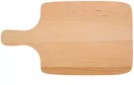 Medinė stačiakampė pjaustymo lentelė su rankena Woody 34 x 20 cm DOMOTTI