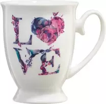 Love Letters puodelis su gėlių užrašu 300 ml AMBITION