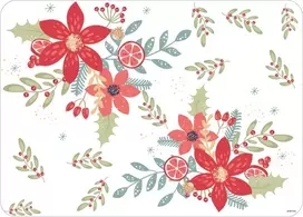 Holly stalo kilimėlis 39 x 28 cm baltas AMBITION
