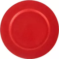 Dekoratyvinė apatinė plokštė Decor 33 cm raudoni blizgučiai AMBITION