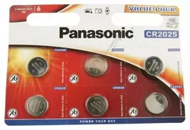 Baterija 3V 165mAh CR2025 6vnt PANASONIC CR-2025L/6BP