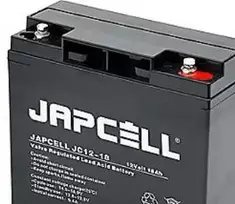 Japcell AGM akumuliatorius 12 V - JC12-18, 18,0 Ah, 4,8 mm kontaktai, švino rūgšties akumuliatorius