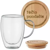 Dvigubo stiklo puodelis "Tėčio puodelis"