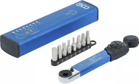 Bgs Technic Dinamometrinis raktas | Vidinis šešiakampis 6,3 mm (1/4") | 2–10 Nm | su antgalių rinkiniu | 9 vnt. (74295)
