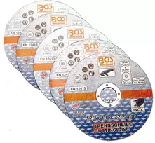 Bgs Technic Pjovimo diskai nerūdijančiam plienui | Ø 125 x 1,0 x 22,2 mm | 5 vnt. (3936)