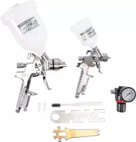 Bgs Technic Profesionalus dažymo pistoletų rinkinys | HVLP sistema | 0.8 / 1.3 mm | 5 vnt. (8381)