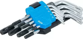 Bgs Technic L tipo raktų rinkinys | trumpi | T-Star su skylutėm (Torx) T10 - T50 | 9 vnt. (809)