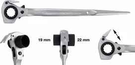 Bgs Technic Raktas pastoliams / terkšlė | 4-in1 | 19 x 22 mm (6696)