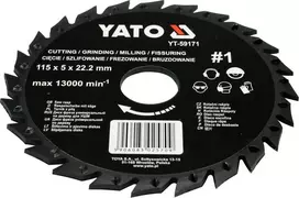Toya Sa Poland Diskas/freza medžiui 115mm, No1 (YT-59171)
