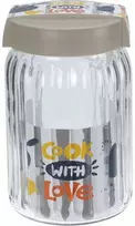 Home Styling Collection Stiklinis indas birių produktų saugojimui 1,3 l