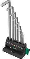 Wera Wera 950/9 Hex-Plus 8 L formos raktų rinkinys, 9 dalys, atsuktuvas (chromas, su laikikliu ir sieniniu laikikliu)