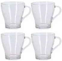 Excellent Houseware Stiklinės kavos ir arbatai 280 ml 4 vnt.