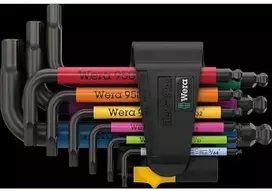 Wera Wera 950/9 Hex-Plus Multicolour Imperial 3 kampinių veržliarakčių rinkinys
