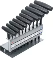 Bgs Technic T-rankenėlių atsuktuvų rinkinys | Coliniai dydžiai | Hex šešiakampis 3/32"-3/8" | 10 vnt. (7099)