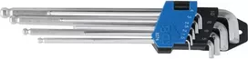 Bgs Technic Šešiakampių šarnyrinių ilgų XXL raktų rink. su patrumpintais užlenktais galais 9vnt, 1.5 - 10 mm (9374)