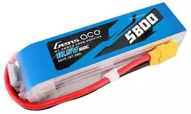 Gens ace 5800mAh 60C 18.5V 5S1P Lipo baterijų paketas su XT90 kištuku