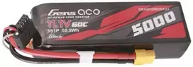 Gens ace G-Tech 5000 mAh 11.1V 60C 3S1P Lipo su XT60 kištuku