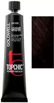 „Goldwell TopChic“ hidrolizuoti ilgalaikiai plaukų dažai 4R@VR, vidutinio atspalvio raudona violetinė spalva, 60 ml