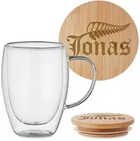 Dvigubo stiklo puodelis "Jonas"