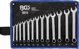 Bgs Technic Kombinuotų raktų rinkinys | atviras galas su terkšlės funkcija | 8 - 21 mm | 13 vnt. (8914)