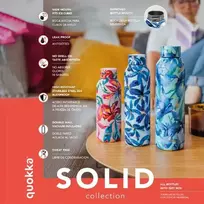 Quokka Solid su dirželiu – nerūdijančio plieno termo butelis 510 ml su dirželiu (garstyčios)