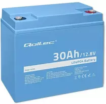 QOLTEC 53703 LiFePO4 ličio geležies fosfato baterija / 12.8V / 30Ah / 384Wh / BMS